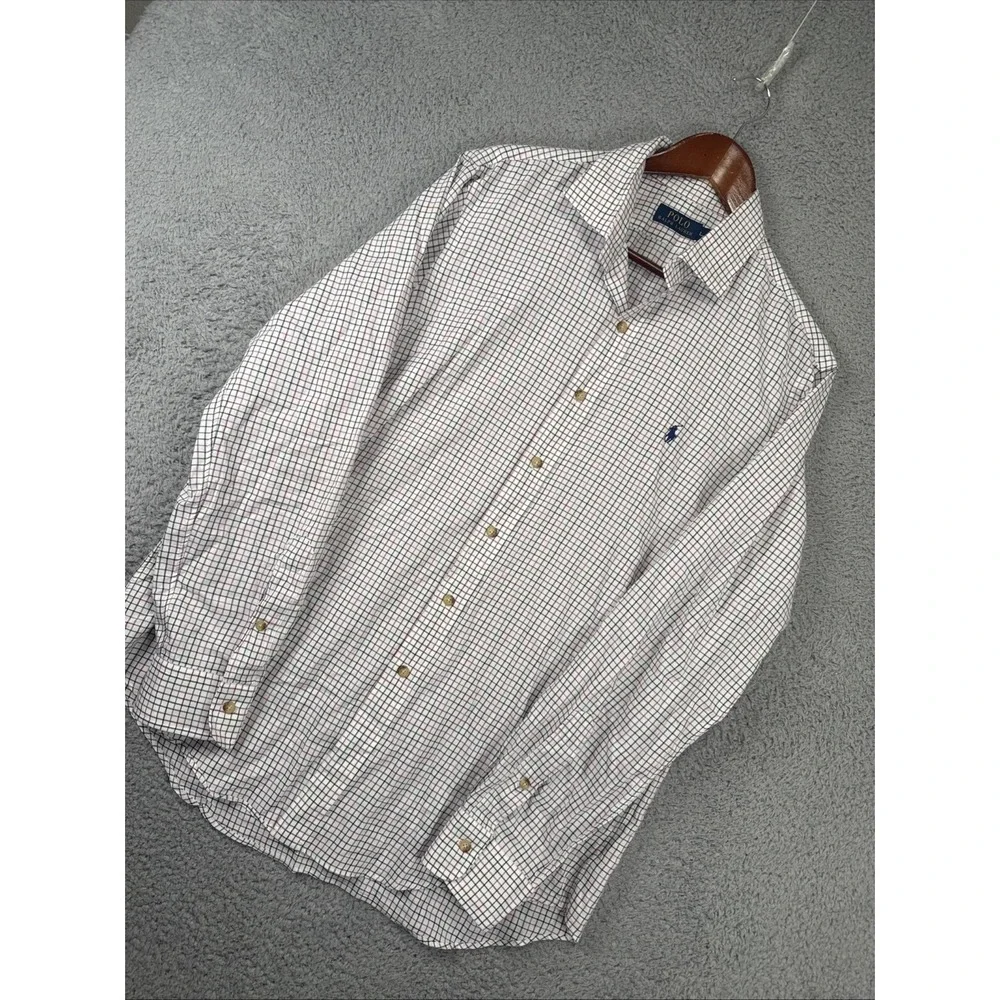 Polo Ralph Lauren Button Up Shirt Mens Large‎ Check Plaid